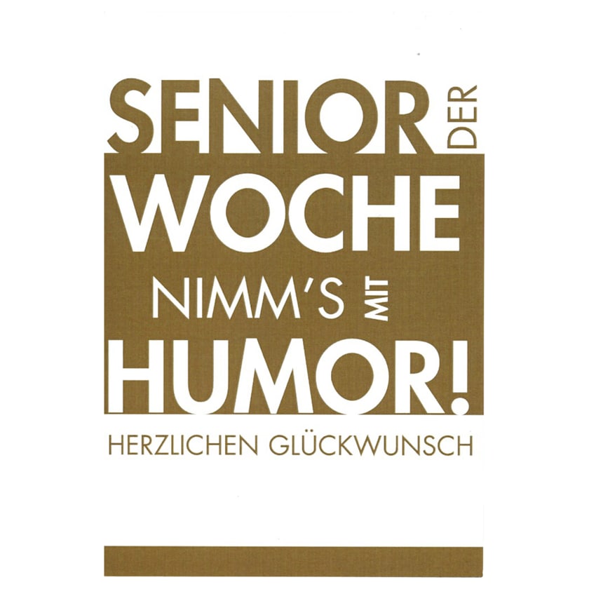 Vivess Glückwunschkarte Geburtstag Nimm's mit Humor
